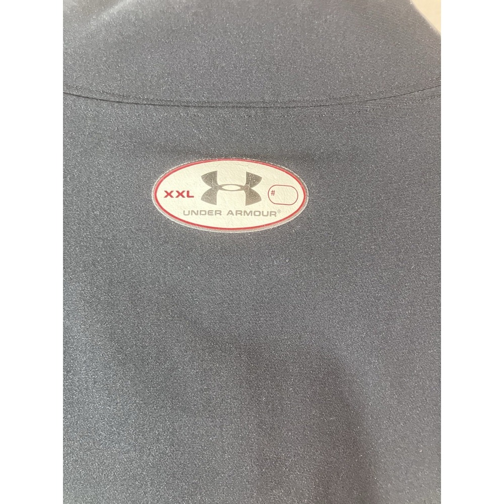 Under Armour Cold Gear Mock Neck Shirt Size 2XL Black Compression Long Sleeve - Picture 4 of 9